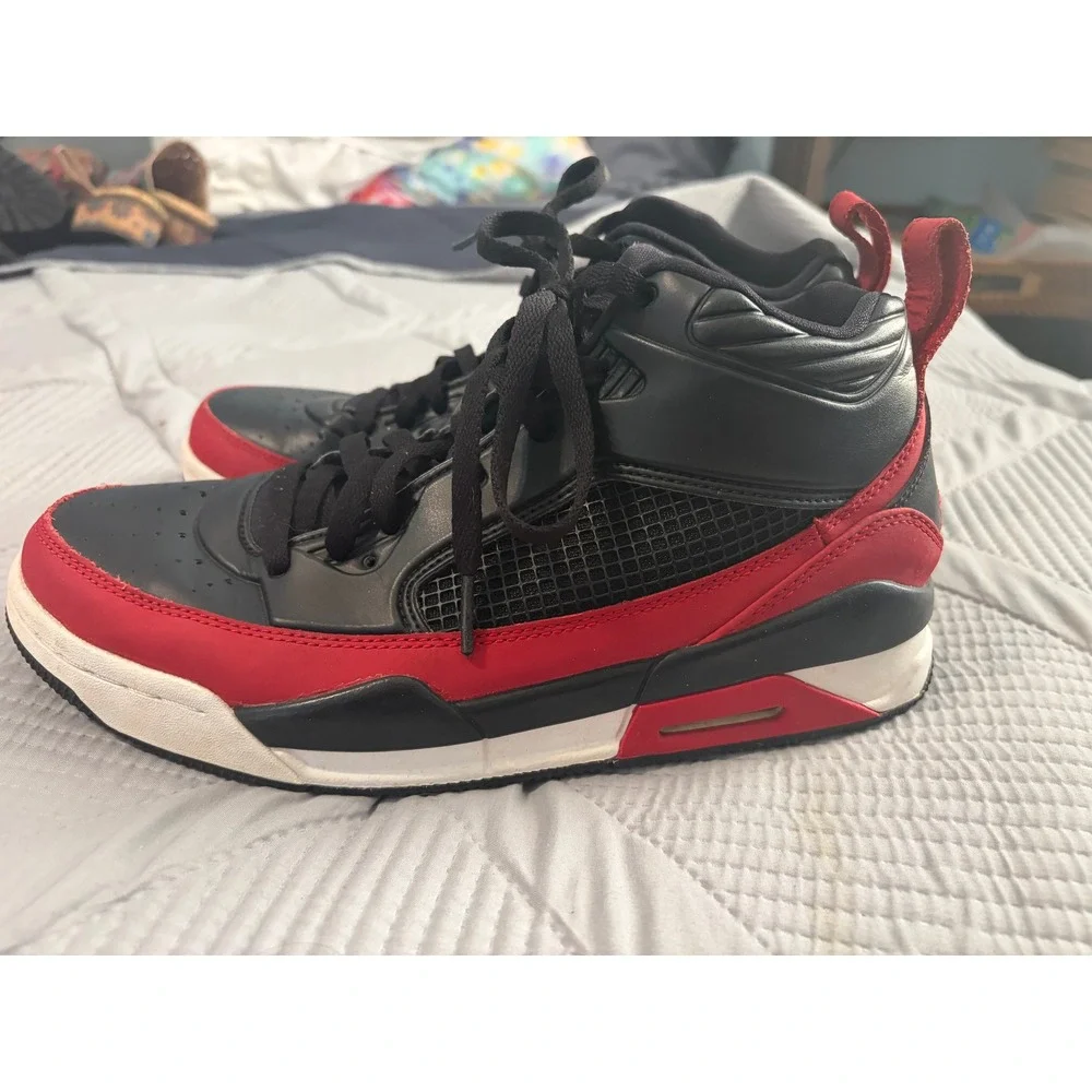 Nike Jordan Flight Remix Black Gym Red White Sneakers 654262-002 Mens Size 9